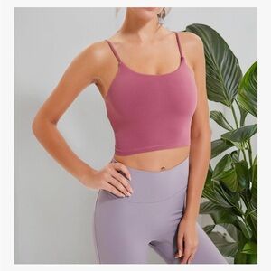 Rose Sports Bra Crop Top Tank